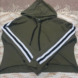 Olive green crop top